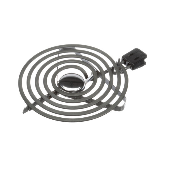 A Crown Verity 8" stove top element with a black handle.
