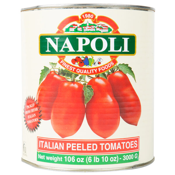 Napoli Foods 10 Canned Whole Peeled Italian Tomatoes 6/Case