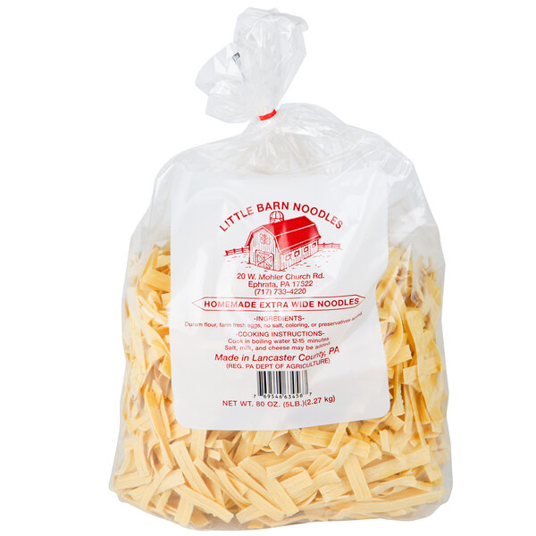 Little Barn Noodles 5 lb. Homemade Extra Wide Egg Noodles 2/Case