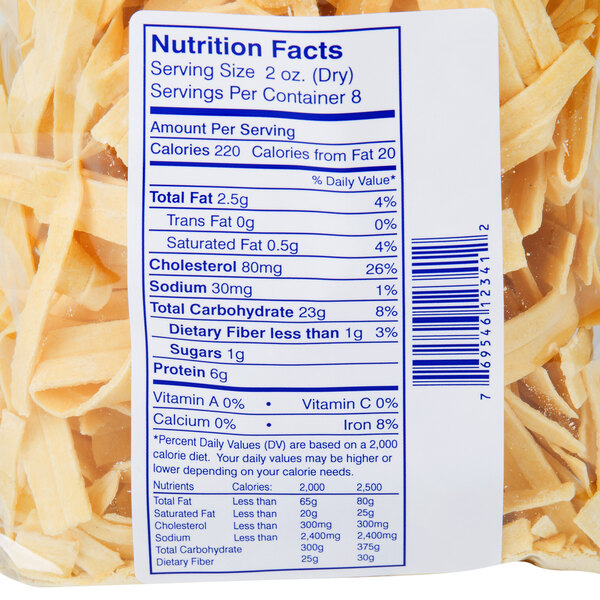 Little Barn Noodles 1 lb. Homemade Wide Egg Noodles 12/Case