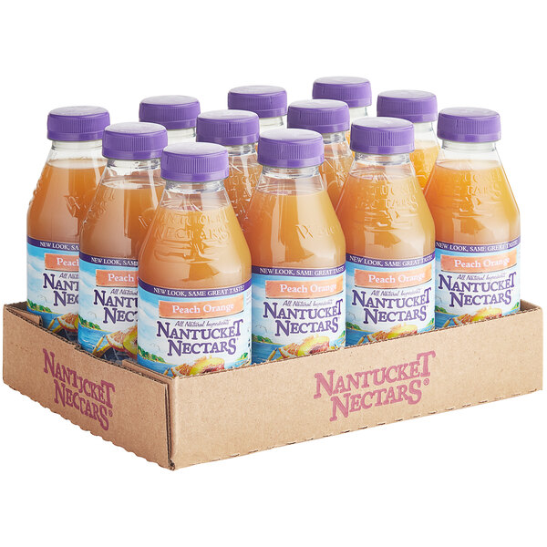 Nantucket Nectars 16 fl. oz. Peach Orange Juice Cocktail 12/Case