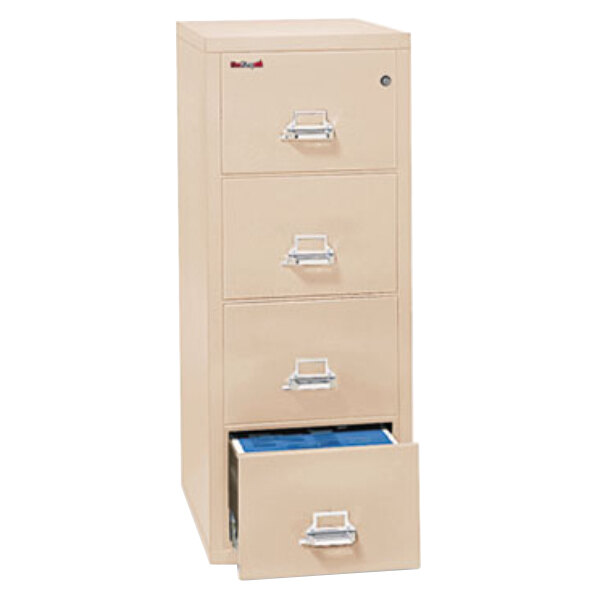 Fireking 42131cpa 20 13 16 X 31 9 16 X 52 3 4 Parchment Four Drawer Fire Legal File Cabinet