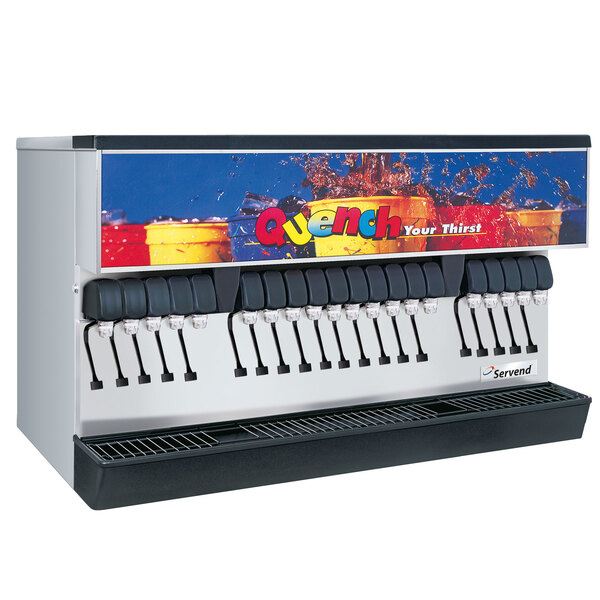 Servend 2706240 MDH-402 20 Valve Sanitary Lever Countertop Ice/Beverage Dispenser with 400 lb. Ice Storage