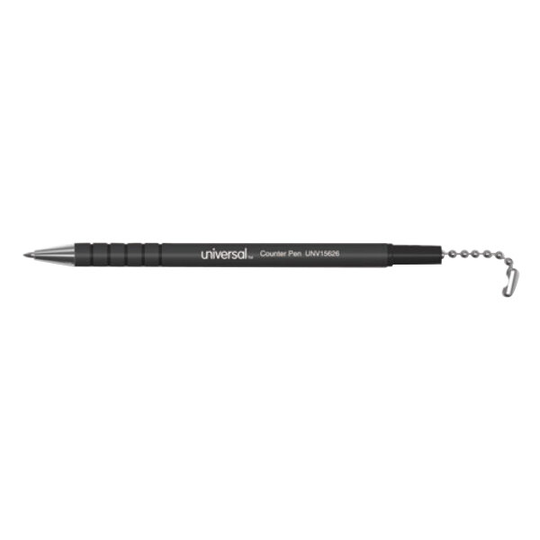 Universal UNV15625 Black Ink with Black Barrel Medium Point Counter Pen ...