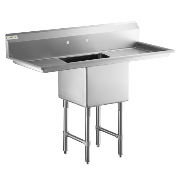 Regency 54" 16Gauge Stainless Steel One Compartment Commercial Sink