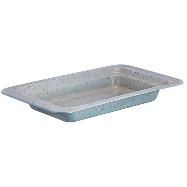 A Bon Chef rectangular food pan with a plain design in Starlight color.