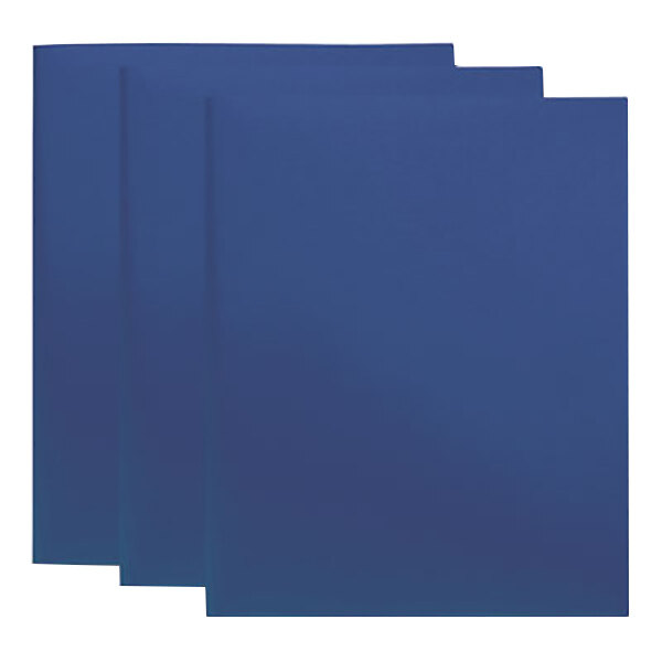 Universal UNV20542 Letter Size 2Pocket Plastic Folder Royal Blue