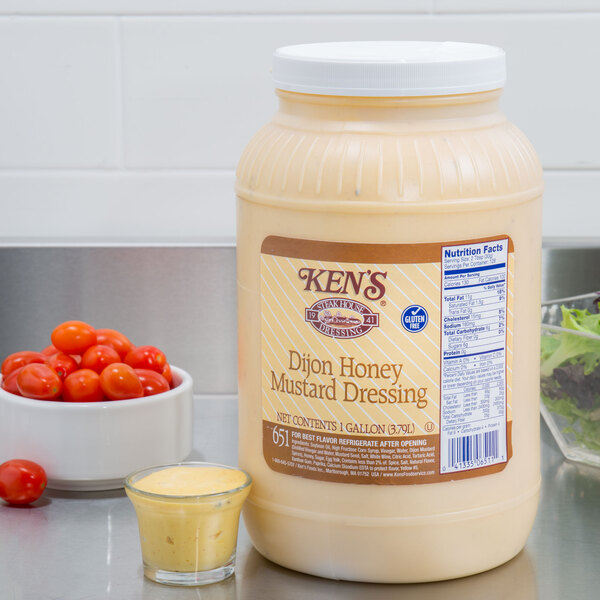 Ken's Foods 1 Gallon Dijon Honey Mustard Dressing 4/Case