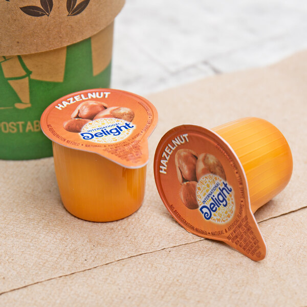 International Delight Hazelnut Single Serve NonDairy Creamer 288/Case