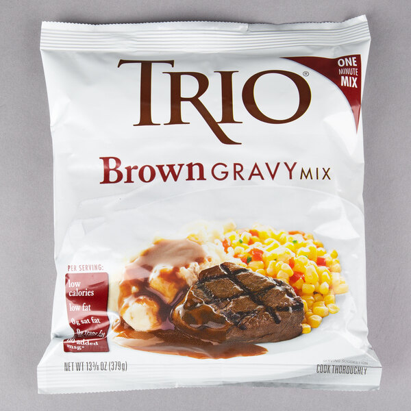 Trio 13.37 oz. Brown Instant Gravy Mix 8/Case