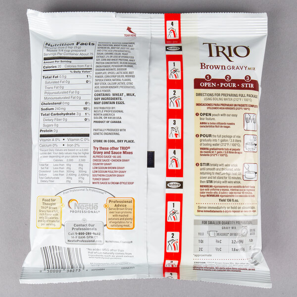 Trio 13.37 oz. Brown Instant Gravy Mix 8/Case