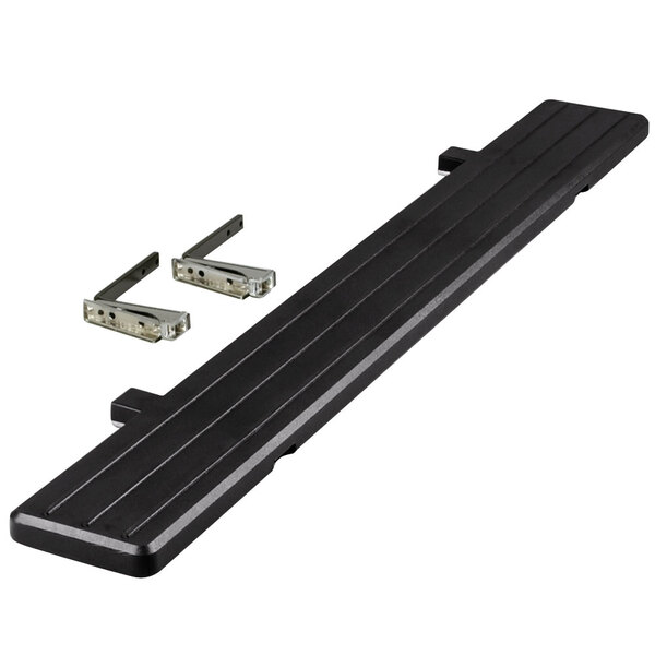 A black rectangular Carlisle Maximizer tray slide with two metal brackets.