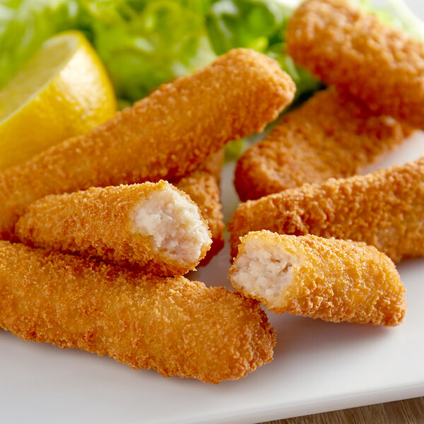 High Liner Foods 1 oz. Precooked Whole Grain Breaded Pollock Fish Sticks 10 lb.