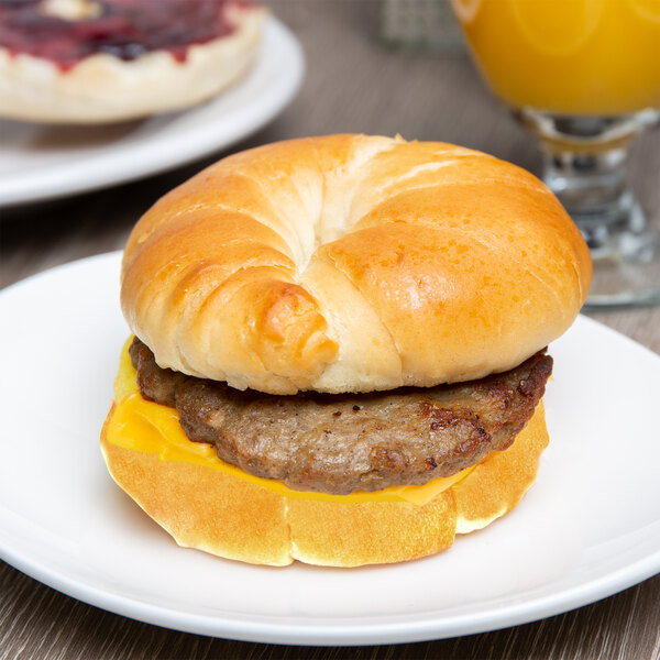 Hatfield Chef Signature 2 oz. Fully Cooked Pork Sausage Patty 10 lb.