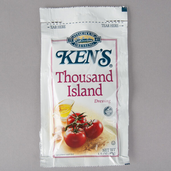 Ken's Foods 1.5 oz. Deluxe Thousand Island Dressing Packet 60/Case