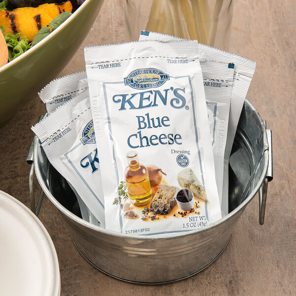 Ken's Foods 1.5 oz. Blue Cheese Dressing Packet 60/Case