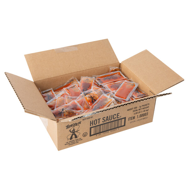Texas Pete 7 Gram Hot Sauce Packets 200/Case