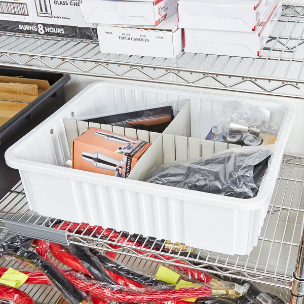 Long Metro MDL93060N Gray Tote Box Divider 23" x 6"