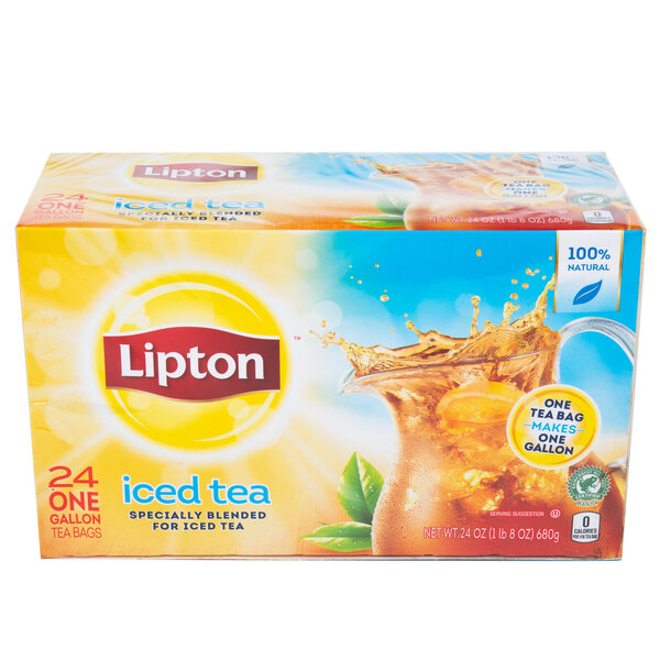 Lipton 24Count Box 1 Gallon Unsweetened Iced Tea Filter Bags 4/Case