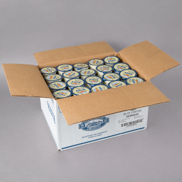 Ken's Foods 1.5 oz. Bleu Cheese Dressing Cup 100/Case