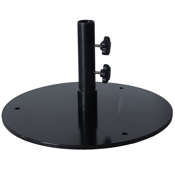 Grosfillex US604017 50 lb. Black Flat Round Umbrella Base