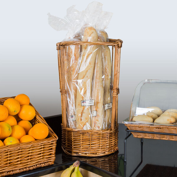 Natural Round Wicker Display Basket 11" x 20"