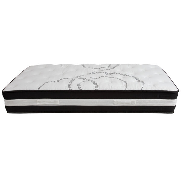 Twin in a Box Flash Furniture CL-E230P-R-T-GG Capri Comfortable Sleep 12 Foam and Pocket Spring Mattress White