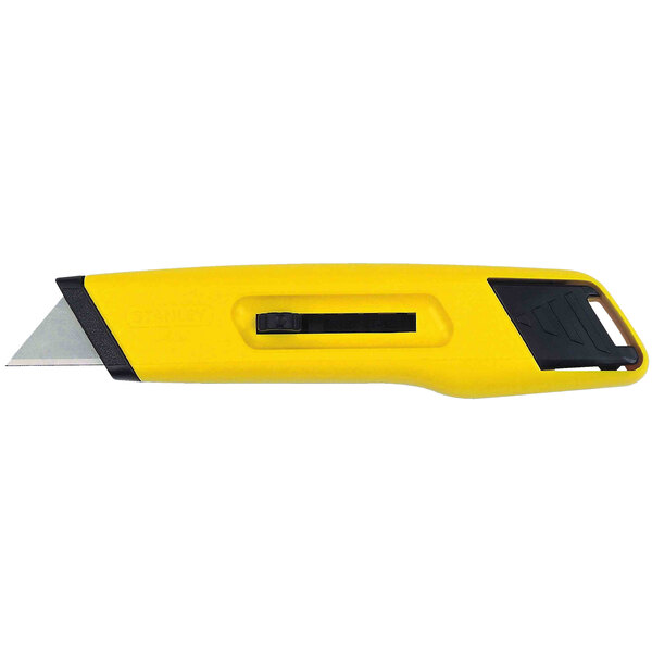 Stanley 10065 6" Yellow Plastic Light-Duty Utility Knife with Retractable Blade