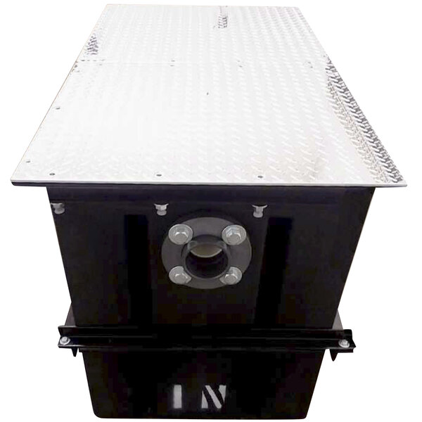 An Ashland PolyTrap grease trap with a white metal surface.