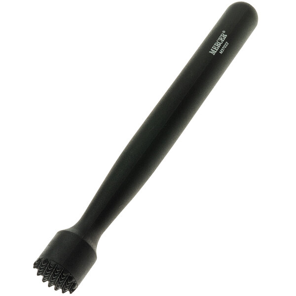 A Barfly black composite muddler with a textured bottom.