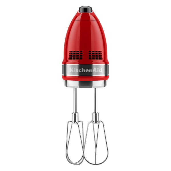 KitchenAid KHM7210ER Empire Red 7 Speed Hand Mixer with Stainless Steel