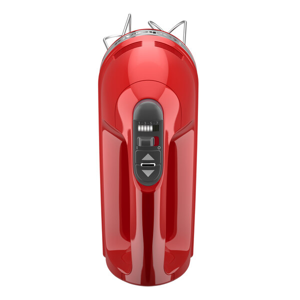 KitchenAid KHM7210ER Empire Red 7 Speed Hand Mixer with Stainless Steel