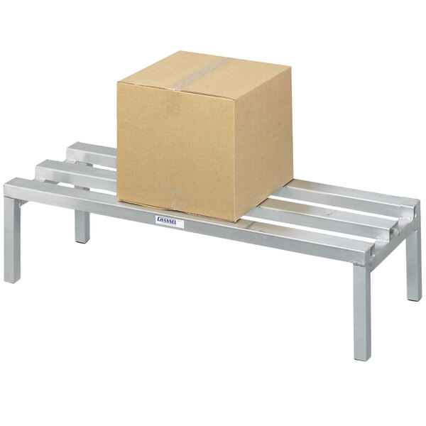 Channel ADR2048 48" x 20" x 12" Heavy-Duty Channel Style Aluminum Dunnage Rack - 2200 lb. Capacity