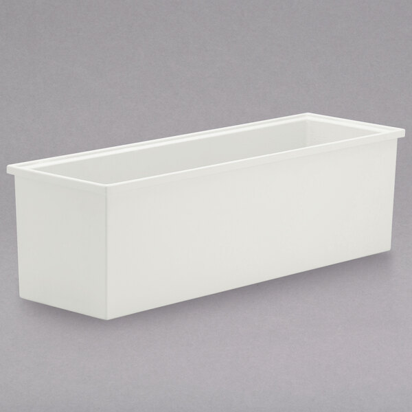 A white rectangular Bon Chef Smart Bowl with a lid.
