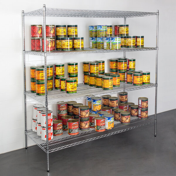 Office Shelter,Restaurant posts Cottage Shop Useful at Home Warehouse. NSF Chrome Dunnage Shelf with 8 inch Office Stock x 72 inch Garage Villa 30 inch 