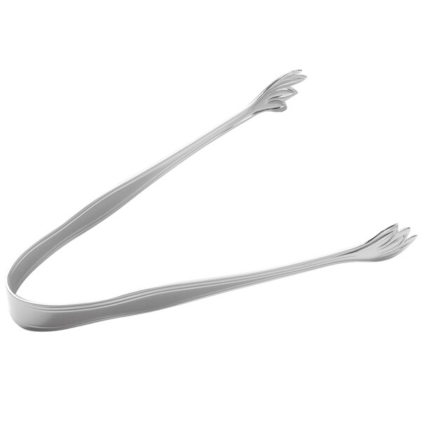A pair of Walco stainless steel ice tongs with claws.