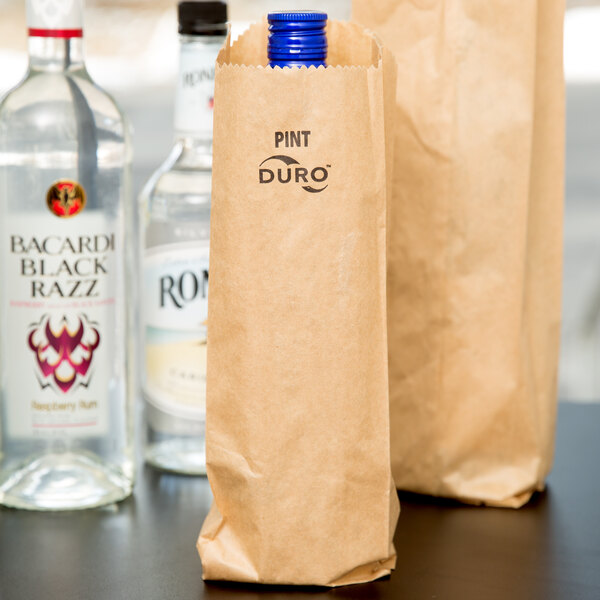 Duro Bag Liter Liquor Kraft Bags - 500 Ct.