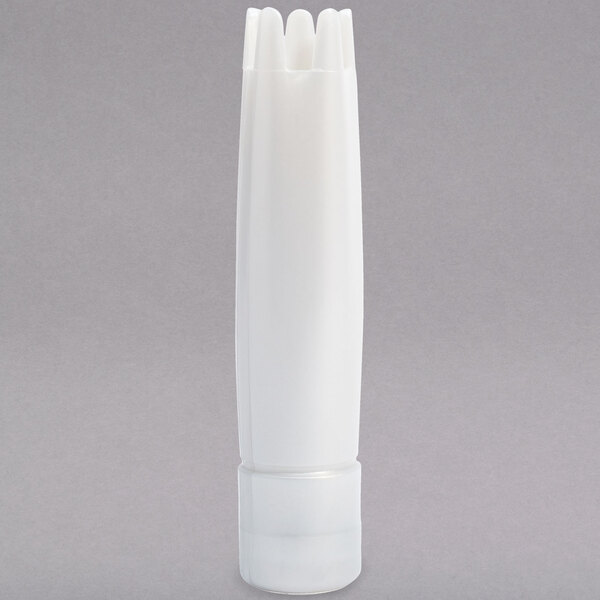 A white iSi decorator tip with four pointed tips.