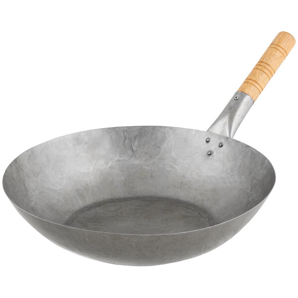 Carbon Steel Flat Bottom Wok staurantStore