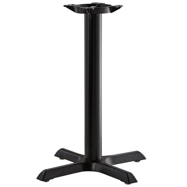 Lancaster Table & Seating 22" x 22" Black 3" Standard Height Column Cast Iron Table Base