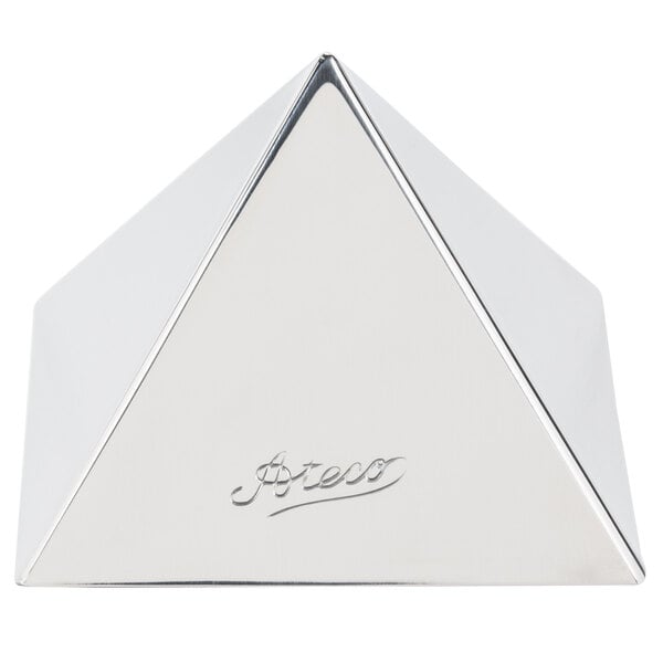 Ateco 4936 3 1/2" x 2 1/2" Stainless Steel Medium Pyramid Mold