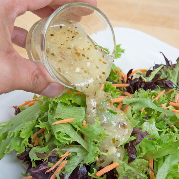 Ken's Foods 1 Gallon Greek Vinaigrette with Feta Cheese and Black Olives Dressing