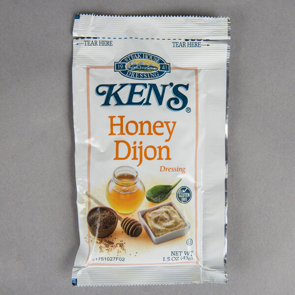 Ken's Foods 1.5 oz. Honey Dijon Mustard Dressing Packet 60/Case