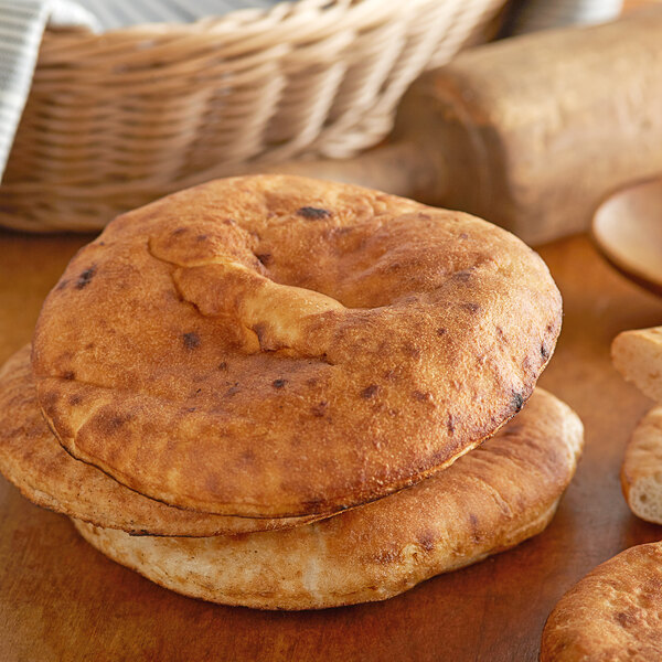6" White Pita Pocket Bread - 60/Case thumbnail 3