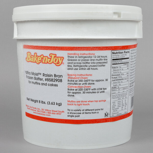 Bake'n Joy Ultra Moist 8 lb. Scoop and Bake Raisin Bran Muffin Batter