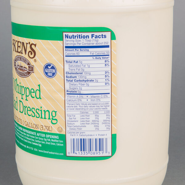 Ken's Foods 1 Gallon Whipped Salad Dressing