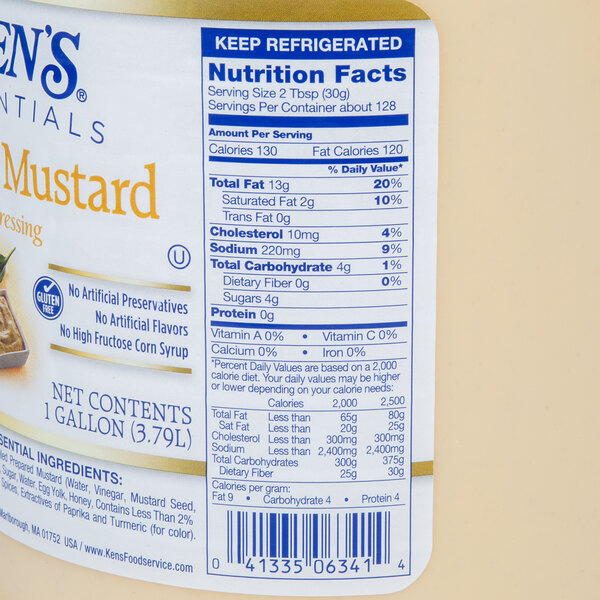 Ken's Foods 1 Gallon Golden Honey Mustard Dressing