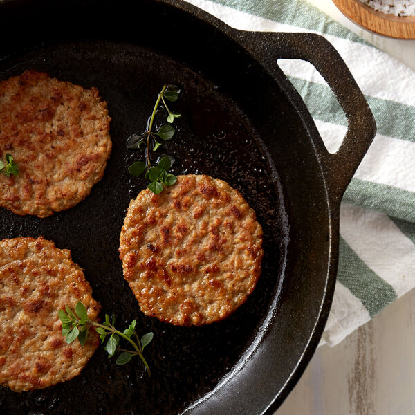 Turkey Sausage Patty Bulk 10 lb. Bag of 1.6 oz. Patties