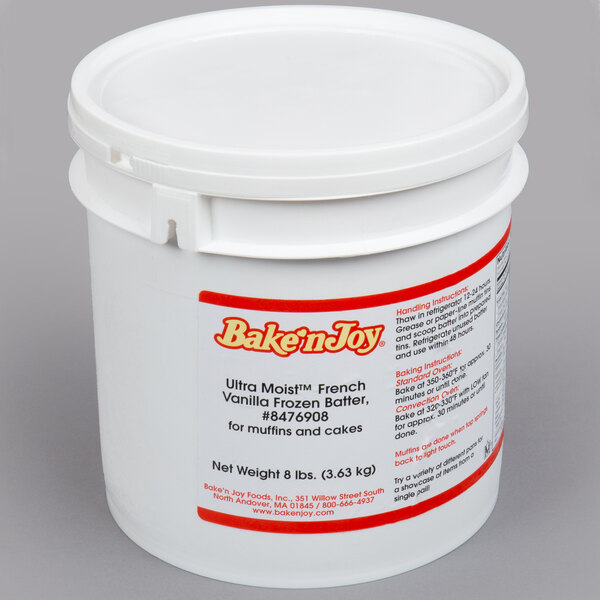 Bake'n Joy Ultra Moist 8 lb. Scoop and Bake French Vanilla Muffin Batter 2/Case