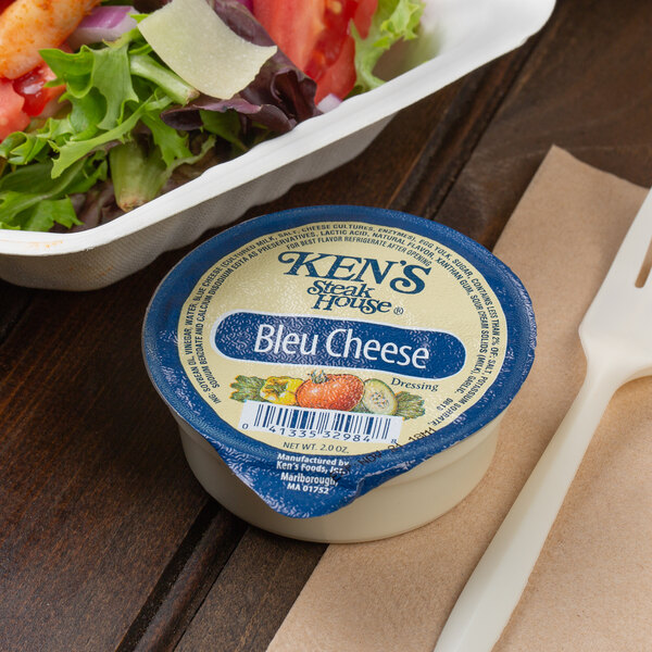 Ken's Foods 2 oz. Bleu Cheese Dressing Cup - 72/Case